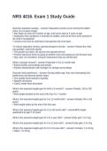 NRS 4016&period; Exam 1 Study Guide Questions and Answers 2026