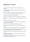 NRS Exam 1 Theories Questions and Answers