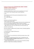 Analysis of Variance Exam QUESTIONS AND CORRECT VERIFIED  ANSWERS &vert;ALREADY GRADED A&plus;&vert; 