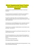 Illinois Supplemental Exam Practice Questions and Correct Answers 2026&sol;2027