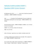 NetSuite SuiteFoundation EXAM 1 Questions With Correct Answers