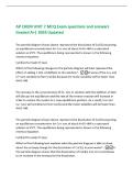 AP CHEM UNIT 7 MCQ Exam questions and answers  Graded A&plus;&vert; 2026 Updated 