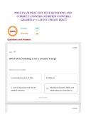 POST EXAM PRACTICE TEST QUESTIONS AND CORRECT ANSWERS &lpar;VERIFIED ANSWERS&rpar; &vert; GRADED A&plus; &vert; LATEST UPDATE 2026&sol;27 