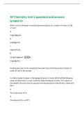 AP Chemistry Unit 1 questions and answers  Graded A&plus; 