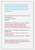 Red Cross Instructor Test 2026 &vert;&vert; Most Recent Exam  2026-2027 Actual Complete Real Exam Questions            And Correct  Answers &lpar;Verified  Answers&rpar;  Already                Graded  A&plus; &vert; Guaranteed Success&excl;&excl; Newest Exam &vert;   Just Released&excl;&excl;