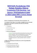 NRNP 6645&colon; Psychotherapy With  Multiple Modalities Midterm  Examination With Questions  And  Answers  With Rationales&sol;Graded  A&plus;&sol;2026 Update&sol;100&percnt; Correct &sol;Instant  Download