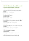 ASU BIO 201 Lecture Exam 1 Flashcards  questions and answers Graded A&plus; 
