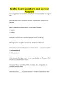 IC&RC Exam Questions and Correct Answers