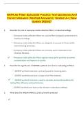 NAFA Air Filter Specialist Practice Test Questions And Correct Answers &lpar;Verified Answers&rpar; &vert; Graded A&plus; &vert; New Update 2026&sol;27 