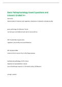 Basic Pathophysiology Exam2 questions and  answers Graded A&plus; 