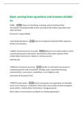 Basic nursing Exam questions and answers Graded  A&plus; 