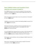 Basic COMSEC Policies and Procedures Exam  questions and answers Graded A&plus; 