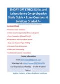 EMORY DPT ETHICS Ethics and Jurisprudence Comprehensive Study Guide &plus; Exam Questions & Solutions Graded A&plus;