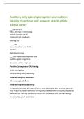 Auditory-only speech perception and auditroy  training Questions and Answers latest Update &vert;  100&percnt; Correct   &lowbar;&lowbar;&lowbar;can act as a  filter&comma; altering or eliminating  sounds that are not of  relatively high amplitude&period;  Hearing loss  &lowbar;&lowbar;&lowbar;&lowbar; can  exacerbate the issue