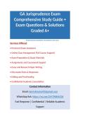 GA Jurisprudence Exam Comprehensive Study Guide Exam Questions & Solutions Graded A&plus;