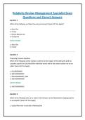 Relativity Review Management Specialist Exam Questions and Correct Answers