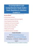 Ga jurisprudence quiz Comprehensive Study Guide &plus; Exam Questions & Solutions Graded A&plus;