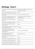 Histology - Exam 2 Questions And Answers Latest 2026 Update&excl;&excl;&excl;