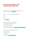 Fire Instructor Chapter 7 Quiz Questions With 100&percnt; Pass