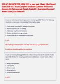 ATI RN NUTRITION EXAM 2023 to pass level 3 Exam 