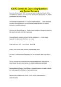 IC&RC Domain III&colon; Counseling Questions and Correct Answers
