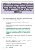 FDNY S15 Supervision Of Foam-Water Sprinkler Systems &lpar;Citywide&rpar; Practice Exam Questions And Correct Answers &lpar;Verified Answers&rpar; Plus Rationales 2026 Q&A