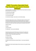 IC&RC Prevention Specialist Exam Prep Questions and Correct Answers 2026&sol;2027