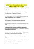 LADC Exam Study Guide Questions with Complete Solutions