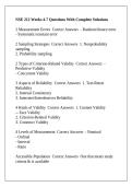 NSE 212 Weeks 4-7 Questions With Complete Solutions