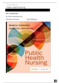 Test Bank for Public Health Nursing&colon; Population-Centered Health Care in the Community 11th Edition by Stanhope &ndash; Full Exam Prep