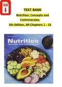 Test Bank for Nutrition&colon; Concepts and Controversies 5th Edition by Sizer&comma; Whitney & Pich &ndash; Complete Questions for Exam Prep