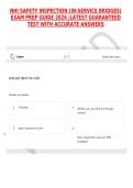 NHI SAFETY INSPECTION &lpar;IN-SERVICE BRIDGES&rpar; EXAM PREP GUIDE 2026 &vert;LATEST GUARANTEED TEST WITH ACCURATE ANSWERS