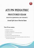 ATI PN Pediatric Proctored Exam v1 &ndash; 70 Verified Q&A with Rationales