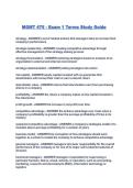 MGMT 475 - Exam 1 Terms Study Guide