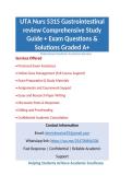 UTA Nurs 5315 Gastrointestinal review Comprehensive Study Guide &plus; Exam Questions & Solutions Graded A&plus;