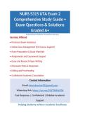 NURS 5315 Advanced Pathophysiology UTA Exam 1 Comprehensive Study Guide &plus; Exam Questions & Solutions Graded A&plus; Package Deal