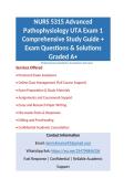 NURS 5315 Advanced Pathophysiology UTA Exam 1 Comprehensive Study Guide &plus; Exam Questions & Solutions Graded A&plus;
