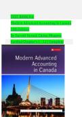 Test Bank for Modern Advanced Accounting in Canada 9th Edition by Hilton&comma; Murray & Herauf &ndash; Complete Questions for Exam Prep