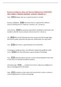 Business Intelligence&comma; Data&comma; and Decision-Making Exam QUESTIONS  AND CORRECT VERIFIED ANSWERS &vert;ALREADY GRADED A&plus;&vert; 
