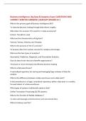 Business Intelligence&comma; Big Data & Analytics Exam QUESTIONS AND  CORRECT VERIFIED ANSWERS &vert;ALREADY GRADED A&plus;&vert; 