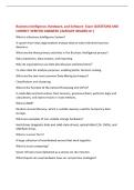 Business Intelligence&comma; Hardware&comma; and Software  Exam QUESTIONS AND  CORRECT VERIFIED ANSWERS &vert;ALREADY GRADED A&plus;&vert;  What is a Business Intelligence System&quest;  A system that helps organizations analyze data to make informed business  decisions&period;  What are the th
