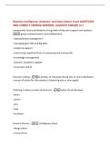 Business Intelligence&comma; Analytics&comma; and Data Science Exam QUESTIONS  AND CORRECT VERIFIED ANSWERS &vert;ALREADY GRADED A&plus;&vert; 