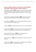 Business Intelligence&comma; Analytics&comma; and Data Science Exam QUESTIONS  AND CORRECT VERIFIED ANSWERS &vert;ALREADY GRADED A&plus;&vert; 