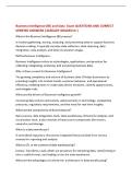 Business Intelligence &lpar;BI&rpar; and Data  Exam QUESTIONS AND CORRECT  VERIFIED ANSWERS &vert;ALREADY GRADED A&plus;&vert; 