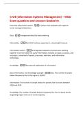 C724 &lpar;Information Systems Management&rpar; &ndash; WGU  Exam questions and answers Graded A&plus; 