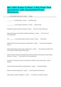 Bio 1001 Exam 2 &lpar;Paul&comma; LSU&rpar; Final Test Questions with Guaranteed Pass Solutions&period;