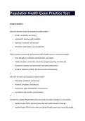 Population Health Exam Practice Test