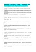 Biology 1001 LSU exam 1 Adam H Test Questions with Complete Answers&period;