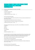 EXAM 4 BIOL 1001 LSU FINAL TEST QUESTIONS ALL SOLVED CORRECTLY&period;