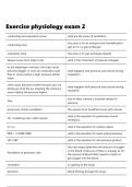 Exercise physiology exam 2